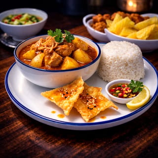 L-Masaman Curry + Rice