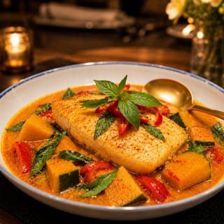 Thai Harvest Pumpkin Sea Bass Curry 🌶️