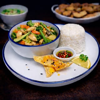 L-Mixed Veg + Rice